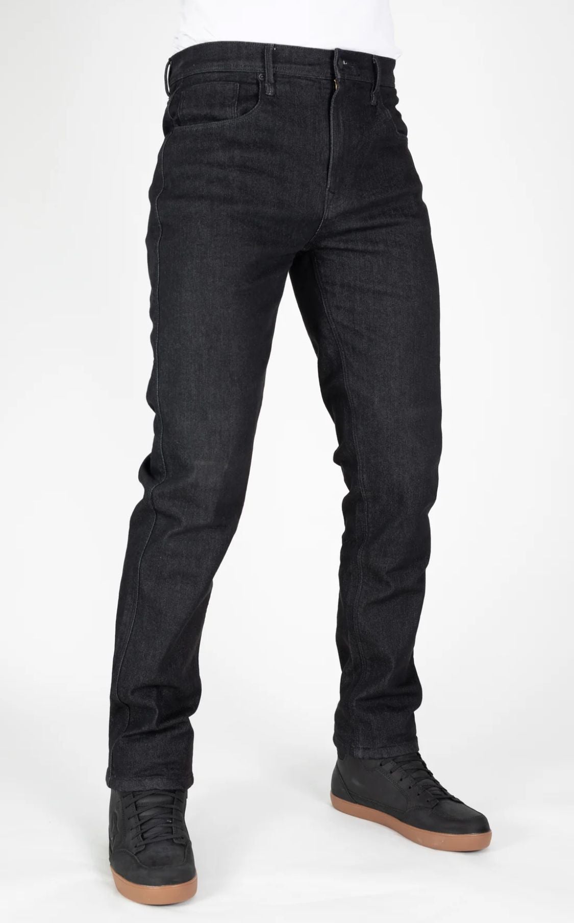 Moto Jean  Straight Black Regular Leg