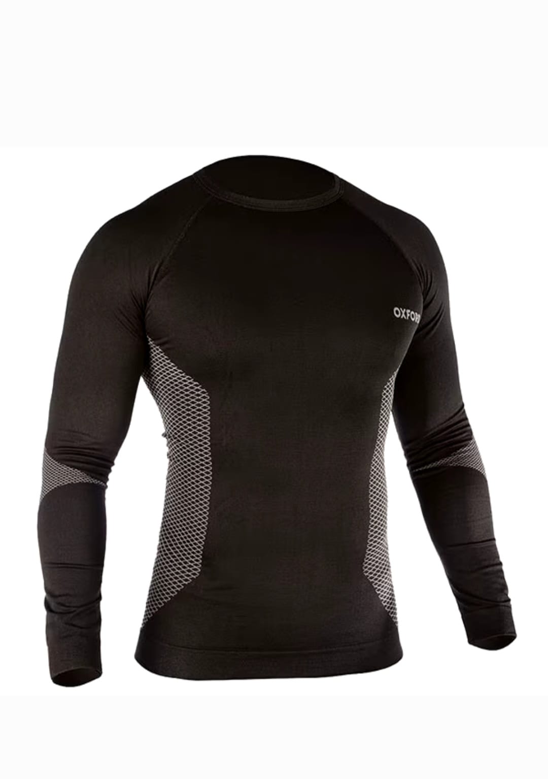 Oxford Compression Long Sleeve Base Layer Top - Black