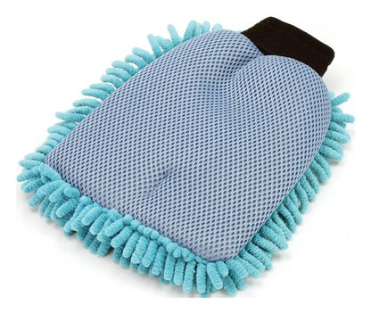 BikeTek 2-IN-1 Long-Pile Chenille & Sponge Wash Mit