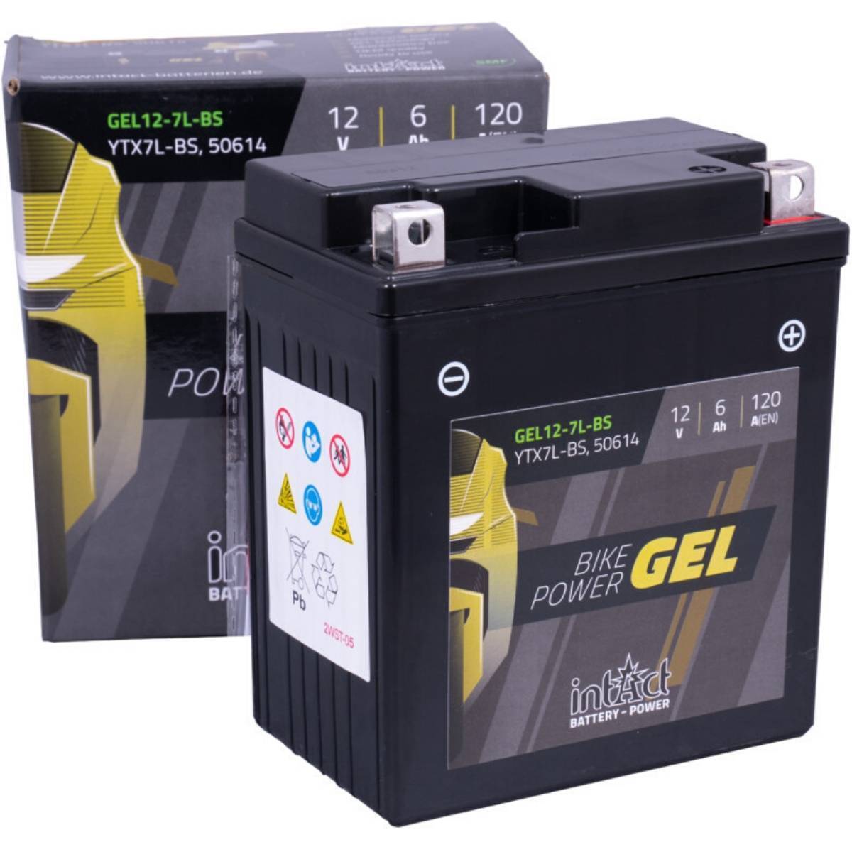 intAct YTX7LBS Gel Bike-Power Battery