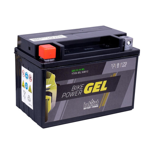 intAct YTX9BS Gel Bike-Power Battery